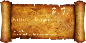 Pallos Tünde névjegykártya