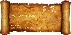 Pallos Tünde névjegykártya