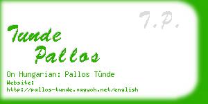 tunde pallos business card
